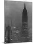 Silhouette of the Empire State Building and Other Buildings without Light During Wartime-Andreas Feininger-Mounted Photographic Print