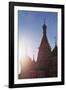 Silhouette of the Onion Domes of St. Basil's Cathedral in Red Square, Moscow, Russia, Europe-Martin Child-Framed Photographic Print