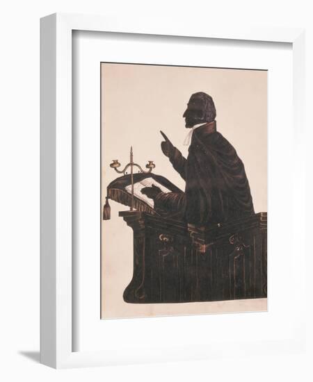 Silhouette of the Rev. L. Littleton Powys (1791-1872), by an Unknown Artist, circa 1850-null-Framed Giclee Print