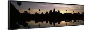 Silhouette of the Temple of Angkor Wat Reflected in the Lake, Cambodia, Indochina-Bruno Morandi-Framed Photographic Print