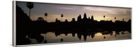 Silhouette of the Temple of Angkor Wat Reflected in the Lake, Cambodia, Indochina-Bruno Morandi-Framed Photographic Print