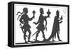 Silhouette of the Three Kings-English-Framed Stretched Canvas