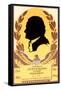 Silhouette of Thomas Jefferson-null-Framed Stretched Canvas