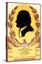 Silhouette of Thomas Jefferson-null-Stretched Canvas