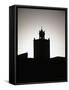 Silhouette of Tower, Morocco-Michael Brown-Framed Stretched Canvas