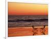 Silhouette of Two Chairs on the Beach-Mitch Diamond-Framed Photographic Print