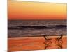 Silhouette of Two Chairs on the Beach-Mitch Diamond-Mounted Photographic Print