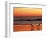 Silhouette of Two Chairs on the Beach-Mitch Diamond-Framed Photographic Print