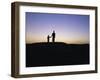 Silhouette of Two People at the Archaeological Area, Kish, Iraq, Middle East-Nico Tondini-Framed Photographic Print