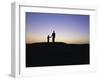 Silhouette of Two People at the Archaeological Area, Kish, Iraq, Middle East-Nico Tondini-Framed Photographic Print