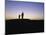 Silhouette of Two People at the Archaeological Area, Kish, Iraq, Middle East-Nico Tondini-Mounted Photographic Print