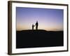 Silhouette of Two People at the Archaeological Area, Kish, Iraq, Middle East-Nico Tondini-Framed Photographic Print