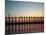 Silhouette of U Bien's Bridge on Lake Taungthaman, Burma-Brian McGilloway-Mounted Photographic Print