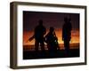 Silhouette of U.S Marines On a Bunker at Sunset in Afghanistan-Stocktrek Images-Framed Premium Photographic Print