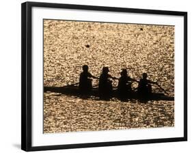Silhouette of Women's Fours Rowing Team, Atlanta, Georgia, USA-null-Framed Photographic Print