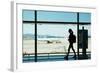 Silhouette of Young Woman Walking at Airport-Nomad Soul-Framed Photographic Print