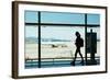 Silhouette of Young Woman Walking at Airport-Nomad Soul-Framed Photographic Print