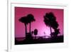 Silhouette Palm Trees at Sunset-Philippe Hugonnard-Framed Premium Photographic Print