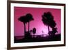 Silhouette Palm Trees at Sunset-Philippe Hugonnard-Framed Premium Photographic Print