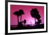 Silhouette Palm Trees at Sunset-Philippe Hugonnard-Framed Premium Photographic Print