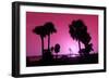 Silhouette Palm Trees at Sunset-Philippe Hugonnard-Framed Photographic Print