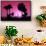 Silhouette Palm Trees at Sunset-Philippe Hugonnard-Framed Stretched Canvas displayed on a wall