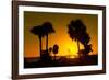 Silhouette Palm Trees at Sunset-Philippe Hugonnard-Framed Photographic Print