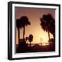 Silhouette Palm Trees at Sunset-Philippe Hugonnard-Framed Photographic Print