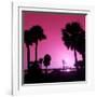 Silhouette Palm Trees at Sunset-Philippe Hugonnard-Framed Photographic Print