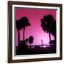 Silhouette Palm Trees at Sunset-Philippe Hugonnard-Framed Photographic Print