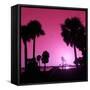 Silhouette Palm Trees at Sunset-Philippe Hugonnard-Framed Stretched Canvas