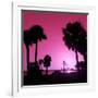 Silhouette Palm Trees at Sunset-Philippe Hugonnard-Framed Photographic Print