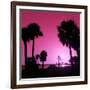 Silhouette Palm Trees at Sunset-Philippe Hugonnard-Framed Photographic Print