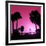 Silhouette Palm Trees at Sunset-Philippe Hugonnard-Framed Photographic Print