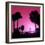Silhouette Palm Trees at Sunset-Philippe Hugonnard-Framed Premium Photographic Print