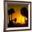 Silhouette Palm Trees at Sunset-Philippe Hugonnard-Framed Photographic Print