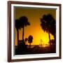 Silhouette Palm Trees at Sunset-Philippe Hugonnard-Framed Photographic Print