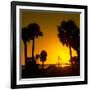 Silhouette Palm Trees at Sunset-Philippe Hugonnard-Framed Photographic Print