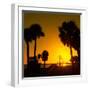 Silhouette Palm Trees at Sunset-Philippe Hugonnard-Framed Photographic Print