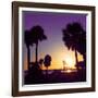 Silhouette Palm Trees at Sunset-Philippe Hugonnard-Framed Photographic Print