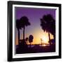 Silhouette Palm Trees at Sunset-Philippe Hugonnard-Framed Photographic Print