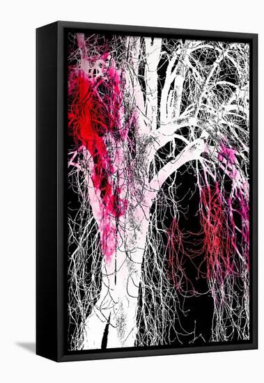 Silhouette with Red-Ursula Abresch-Framed Stretched Canvas
