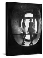 Silhouetted Ballerinas During Rehearsal for Swan Lake at Grand Opera de Paris-Alfred Eisenstaedt-Stretched Canvas