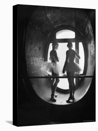 Silhouetted Ballerinas During Rehearsal for Swan Lake at Grand Opera de Paris-Alfred Eisenstaedt-Stretched Canvas