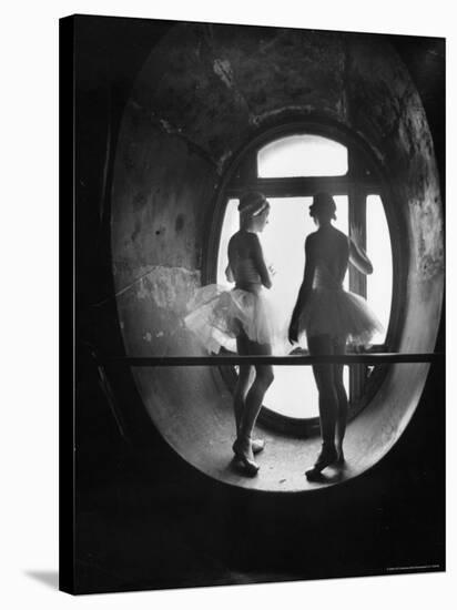 Silhouetted Ballerinas During Rehearsal for Swan Lake at Grand Opera de Paris-Alfred Eisenstaedt-Stretched Canvas