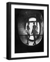 Silhouetted Ballerinas During Rehearsal for Swan Lake at Grand Opera de Paris-Alfred Eisenstaedt-Framed Photographic Print