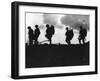 Silhouetted British Troops on the Horizon-Robert Hunt-Framed Photographic Print