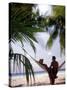 Silhouetted Couple, Felidu Atoll, Maldives-Stuart Westmorland-Stretched Canvas