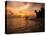 Silhouetted Couple, Felidu Atoll, Maldives-Stuart Westmorland-Stretched Canvas