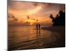 Silhouetted Couple, Felidu Atoll, Maldives-Stuart Westmorland-Mounted Photographic Print